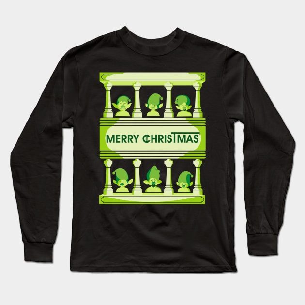 merry christmas green idea Long Sleeve T-Shirt by osvaldoport76